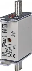 Autentický ETI 004181213 Pojistka nožová NV  00 C gL-gG KOMBI 500V 80A