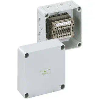 Hromadná Objednávka SPELSBERG 61000701 Krabice IP54 s řadovými svorkami RK 4/07 SL- 7 x 4mm² 110x110x90mm,šedá