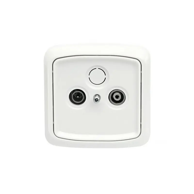 ABB 5011A-W0302 B BLISTR Zásuvka TV+R průchozí (odb.útlum 14 dB), kompletní Velkoobchod