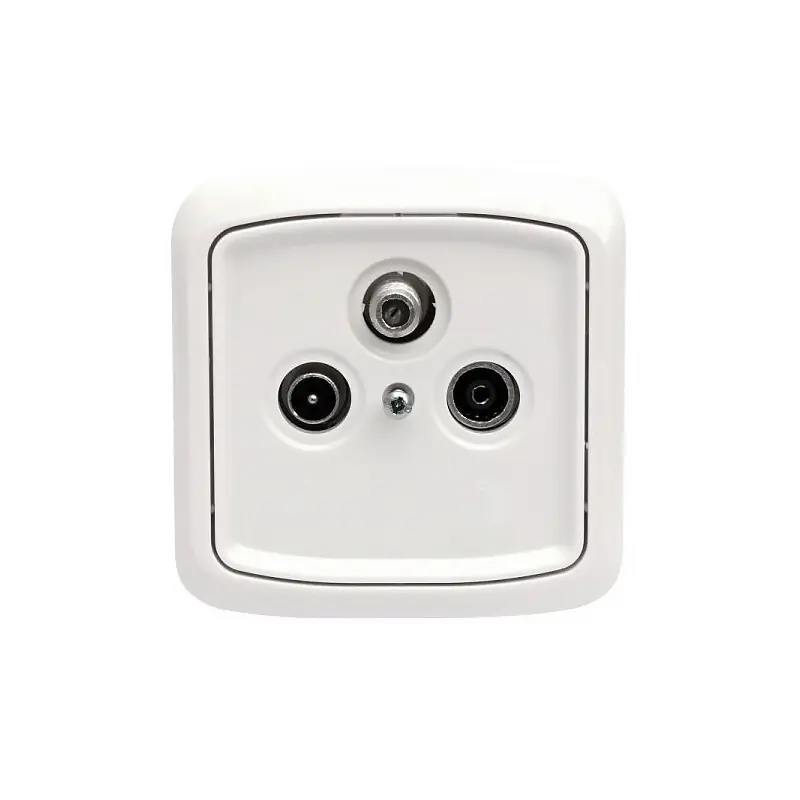 Sleva ABB 5011A-W0403 B BLISTR Zásuvka TV+R+SAT koncová, kompletní