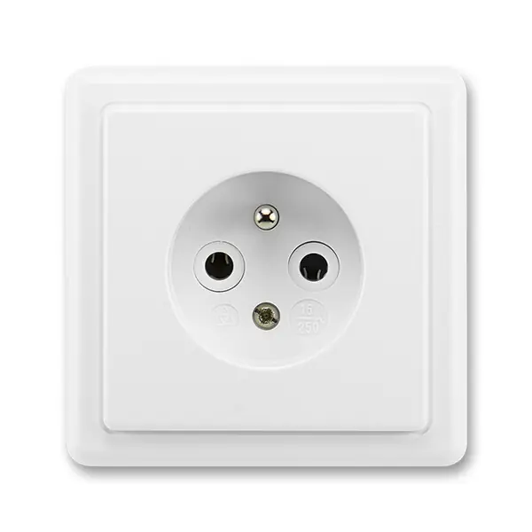 ABB 5517-2389 B1W BLISTR Zásuvka kompletní CZ1, 16A, 250 Vstř. Víkendová Akce