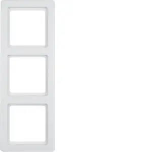 Omezená Nabídka BERKER 10136089 Rámeček, 3-násobný, Berker Q.1, pol. bílá, sametová