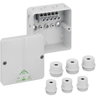 Hromadná Objednávka SPELSBERG 81140701 Krabice Abox m 040-42mm² svorkovnice 5p, 6x vývodka, 94x94x57mm,šedá