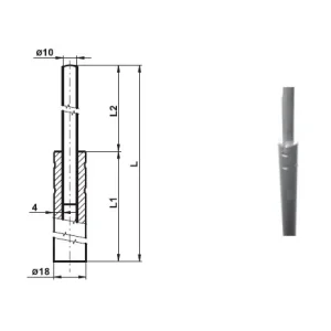 TREMIS VN3095 / JR 1,5 18/10t ( AlMgSi ) jímací tyč s rovným koncem 18/10-trubka Garance Vrácení Peněz
