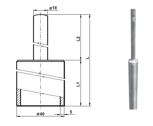 TREMIS VN3035 / JT 4,0 ( AlMgSi ) jímací tyč s rovným koncem-trubka Velkoobchod