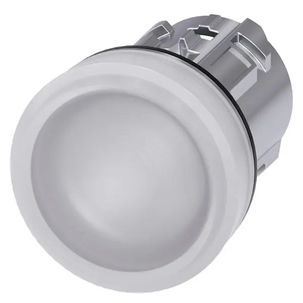 SIEMENS 3SU1051-6AA60-0AA0 Indicator lights, 22 mm, round, metal, shiny, white, lens, smoo Levný