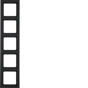 Trendový BERKER 10156096 Rámeček 5-násobný, Berker Q.3, antracit, sametová