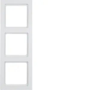 Moderní BERKER 10136099 Rámeček 3-násobný, Berker Q.3, bílá, sametová