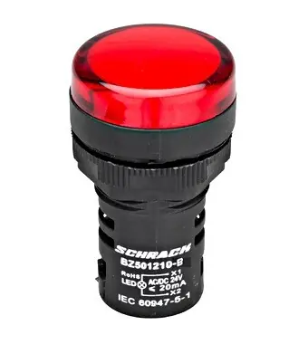 SCHRACK BZ501210-B LED signálka monoblok 24V-AC/DC, červená Trendový