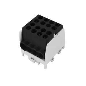 Expresní Doručení POLLMANN 2080177 Svorkovnice rozbočovací HLAK 25 1/6 M2, 100A, 1pól., AL/CU, IP20, černá, na DIN