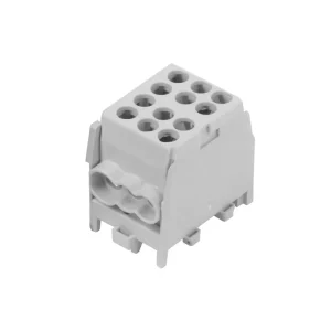 Expresní Doručení POLLMANN 2080168 Svorkovnice rozbočovací HLAK 25 1/4 M2, 100A, 1pól., AL/CU, IP20, šedá, na DIN