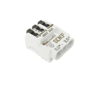 Ruční Výroba ELECTRO TERMINAL 88167927 Svorka krabicová páčková SDKF 3 univerz., bezšroubová (3x0,2-2,5mm2, bílá)