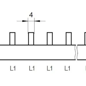 Must-Have ELKUTEC S-1L-1000/16 ISO Propojovací lišta, kolík (jazýček), 1pól., 80A, rozteč 17,8mm