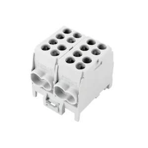 POLLMANN 2080213 Svorkovnice rozbočovací HLAK 25 2/4 S, 100A, 2pól., AL/CU, IP20, šedá, na DIN Nejlepší Volba