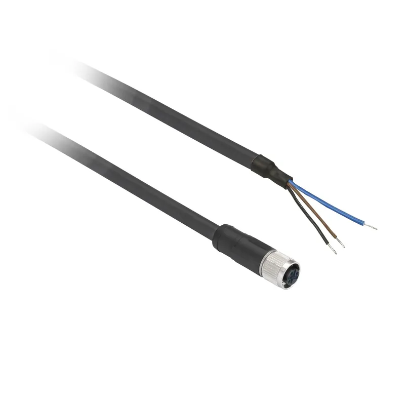 Ověřený TELEMECANIQUE XZCP0166L10 Kabel s konektorem XZ - samice přímá - Ø 8 mm, 3pin kabel 10m