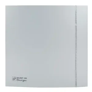 SOLER&PALAU SILENT 100 CZ DESIGN Swarowski Silver IP45 tichý axiální vent. *SP124100117 Záruka V Ceně