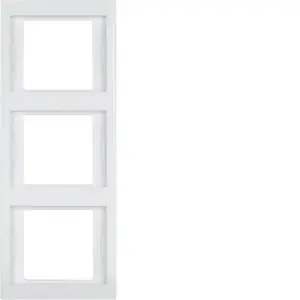 BERKER 13337009 Rámeček 3-násobný, svislý, Berker K.1, bílá, lesk Hromadná Objednávka