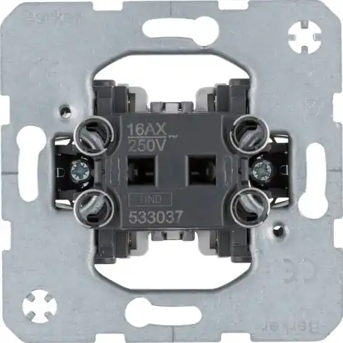 Akční Cena BERKER 533037 Vypínač, kolébkový, řazení 7, 10 AX, 250 V~, modul přístroje