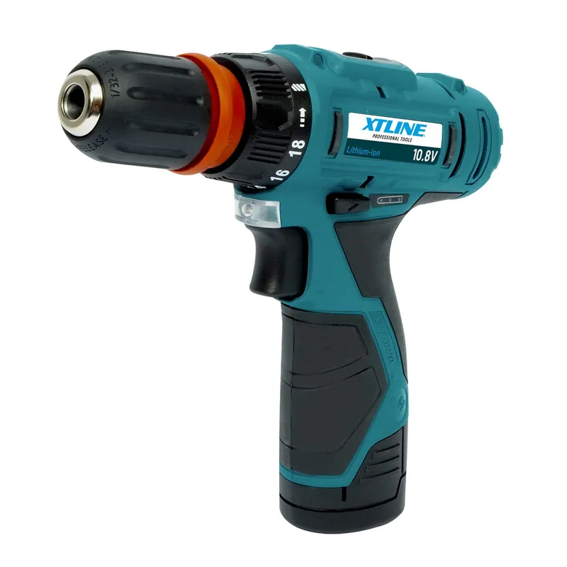 XTLINE XT102699 Aku vrtačka 10,8V, 2,0Ah 2 baterie plastový box příslušenství 13dílů Nakupujte Hned