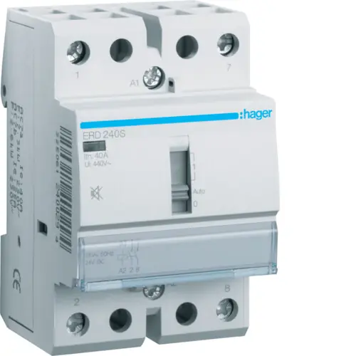 HAGER ERD240S Stykač se sníženou hlučností 40A, 2S, 24V AC/DC Akce