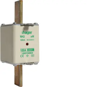 Značkový HAGER LNH2100M6A Pojistka nožová, velikost NH2, 100A aM, 690V AC