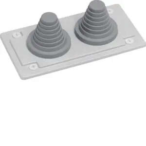 HAGER FZ415S Kabelová příruba univers pro 2 kabely 23-55 mm, tř. izolace II, IP54, plastov Autentický