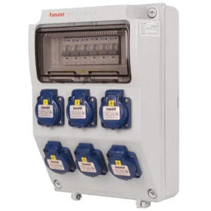 FAMATEL v372 ZSF60000000.0/3958 Zásuvková skříň IP54 jištěná bez chrániče - přístroje Eaton Nová Kolekce