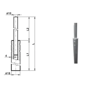 Značkový TREMIS VN3120 / JR 4,0 18/10t ( AlMgSi ) jímací tyč s rovným koncem 18/10-trubka