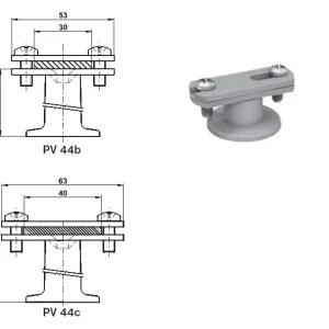 TREMIS VN2250 / PV 44b 20 N (nerez+plast) podpěra vedení Autentický