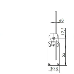 SEZ-DK KSAM3F71Z11 Koncový spínač s tyčkou *10008973.00 Tovární Cena