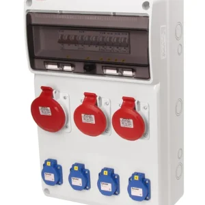 FAMATEL v642 ZSF40201000.1 /3952 Zásuvková skříň IP44 jištěná s chráničem 40/4/003 - přístroje Eaton Super Cena