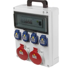 FAMATEL fb112805 ZSF40002000.1 /5813 Zásuvková skříň IP44 jištěná s chráničem 40/4/003, přenosná Pouze Dnes