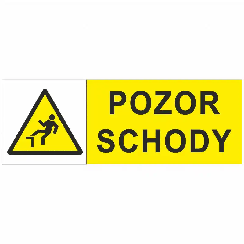 Aktuální STRO.M 1312a-02-03 Pozor schody 21 x 7,4cm (samolepka)