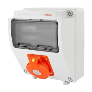 Super Cena FAMATEL v018-6kA ZSF00100000.0 /3957  Zásuvková skříň IP44 jištěná bez chrániče - přístroje Eaton