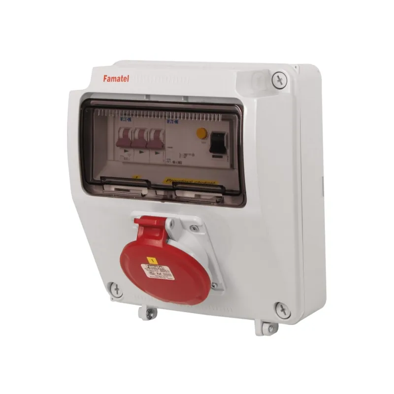 Nejprodávanější FAMATEL v024 ZSF00001000.1 /3957  Zásuvková skříň IP44 jištěná s chráničem 40/4/003 - přístroje Eaton