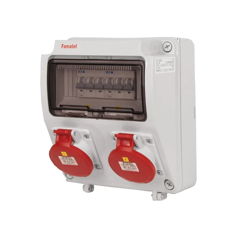 FAMATEL v026 ZSF00200000.0 /3957  Zásuvková skříň IP44 jištěná bez chrániče - přístroje Eaton Pouze Dnes