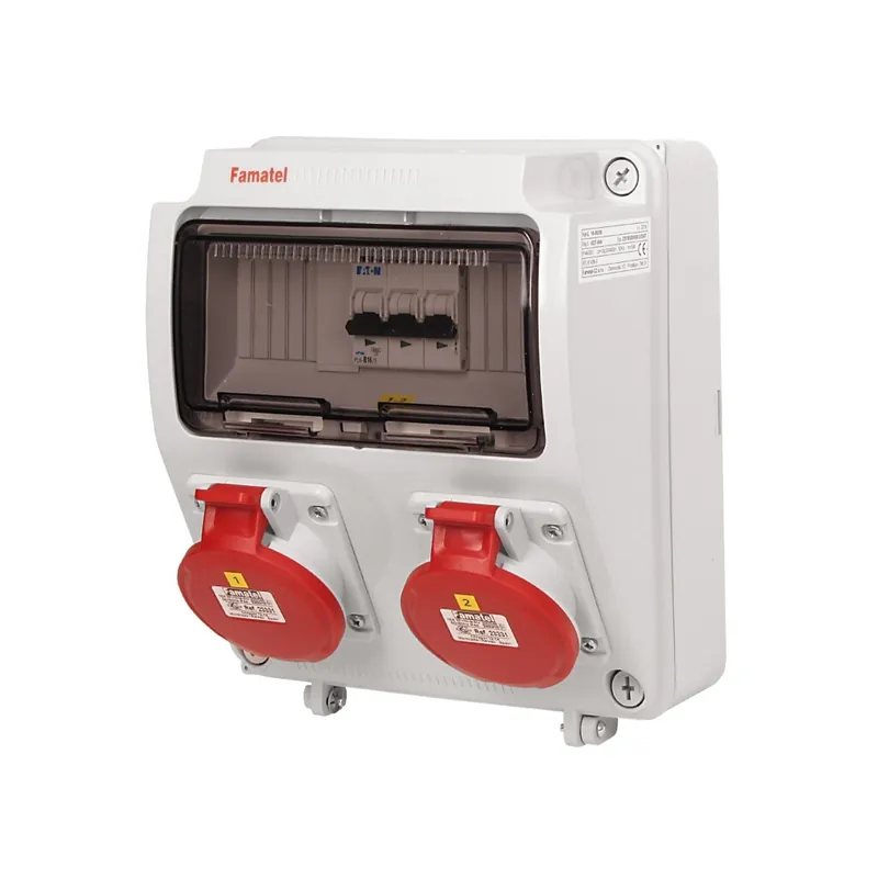 Výhodná Nabídka FAMATEL v027-6kA ZSF00200000.0 /3957  Zásuvková skříň IP44 jištěná bez chrániče - přístroje Eaton