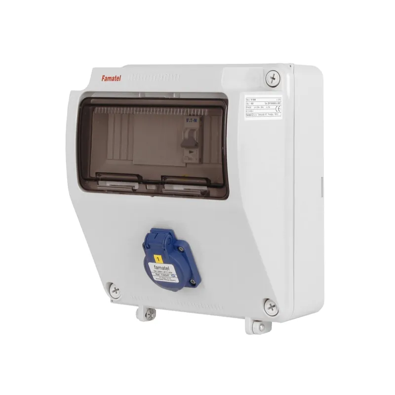 FAMATEL v003 ZSF10000000.0 /3957  Zásuvková skříň IP54 jištěná bez chrániče - přístroje Eaton Doprava Zdarma