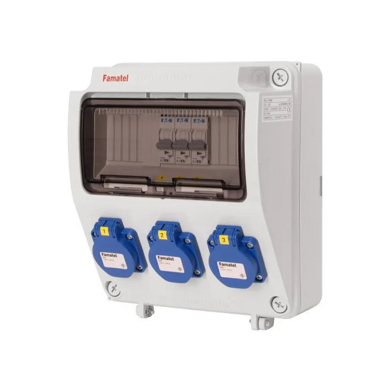 FAMATEL v130 ZSF30000000.0 /3957 Zásuvková skříň IP54 jištěná bez chrániče - přístroje Eaton Nejlepší Volba