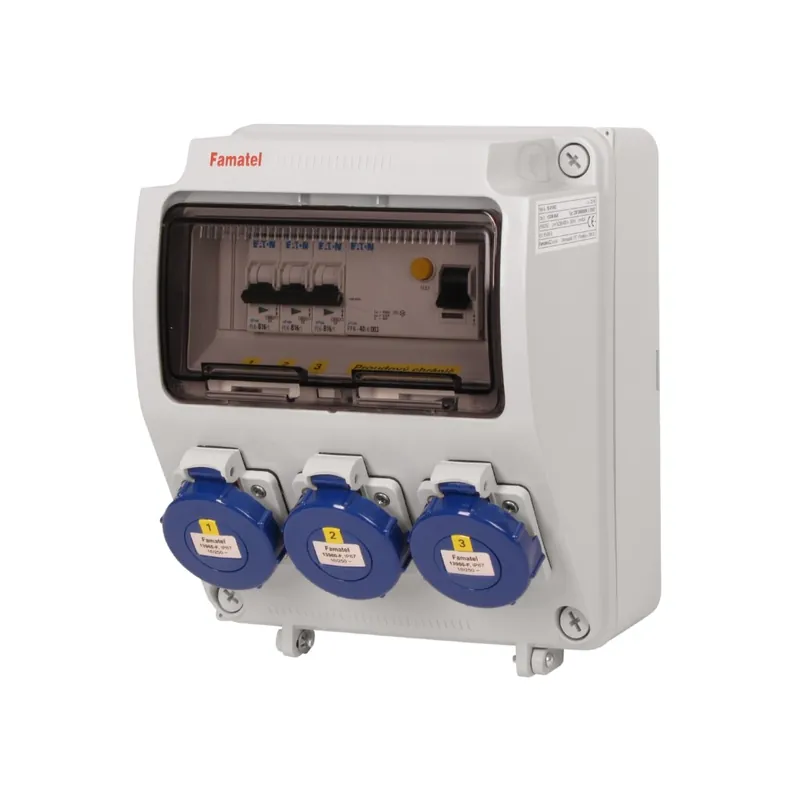 Cenová Bomba FAMATEL v1356 ZSF30000000.1 /3957  Zásuvková skříň IP65 jištěná s chráničem 40/4/003 - přístroje Eaton