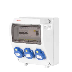 FAMATEL v135-6kA ZSF30000000.1 /3957 Zásuvková skříň IP54 jištěná s chráničem 40/4/003 - přístroje Eaton Ověřený