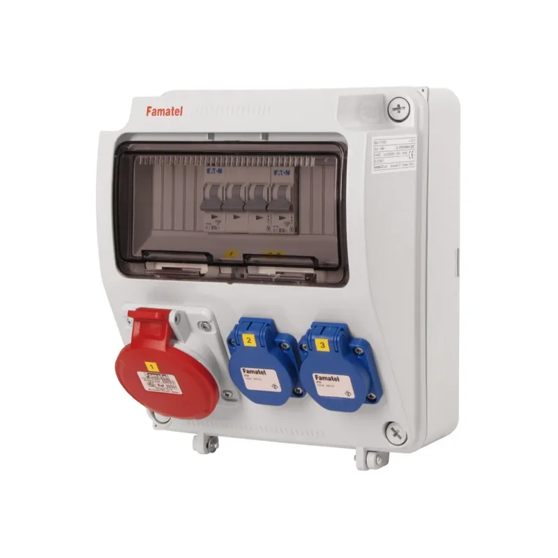 FAMATEL v1601 ZSF20100000.0 /3957  Zásuvková skříň IP44 jištěná bez chrániče - přístroje Eaton Tovární Cena