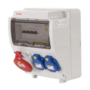 Vysoce Kvalitní FAMATEL v1652-6kA ZSF20100000.1 /3957  Zásuvková skříň IP44 jištěná s chráničem 40/4/003 - přístroje Eaton