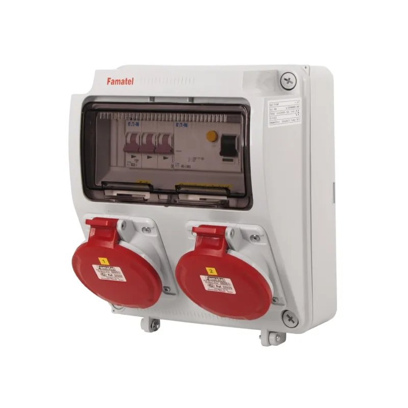 Pouze Dnes FAMATEL v034 ZSF00002000.1 /3957 Zásuvková skříň IP44 jištěná s chráničem 40/4/003 - přístroje Eaton