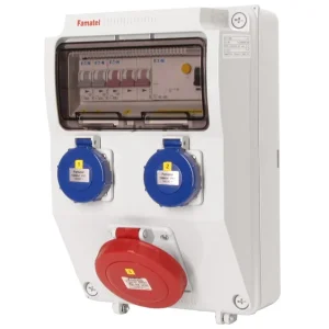 FAMATEL v196 ZSF20001000.1 /3958  Zásuvková skříň IP65  jištěná s chráničem 40/4/003 - přístroje Eaton Exkluzivní