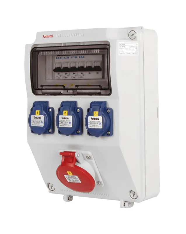 FAMATEL v204-6kA ZSF30100000.0 /3958 Zásuvková skříň IP44 jištěná bez chrániče - přístroje Eaton Kup Teď
