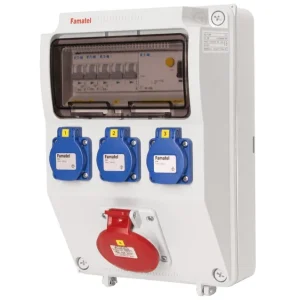 FAMATEL v205 ZSF30100000.1 /3958  Zásuvková skříň IP44 jištěná s chráničem 40/4/003 - přístroje Eaton Přímo Od Výrobce