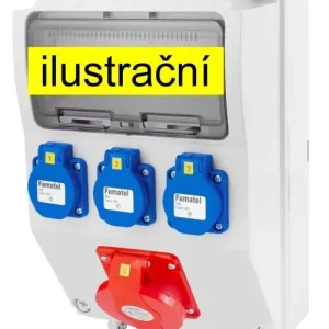 Luxusní FAMATEL v214-6kA ZSF30001000.0 /3958  Zásuvková skříň IP44 jištěná bez chrániče - přístroje Eaton