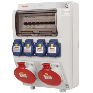 Sezónní Sleva FAMATEL v1126-6kA ZSF40002000.0 /3958  Zásuvková skříň IP44 jištěná bez chrániče - přístroje Eaton