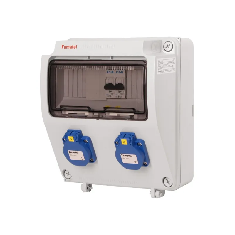 Nejprodávanější FAMATEL v110-6kA ZSF20000000.0 /3957  Zásuvková skříň IP54 jištěná bez chrániče - přístroje Eaton